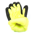 Guantes de invierno flocklined de doble capa de látex con espuma